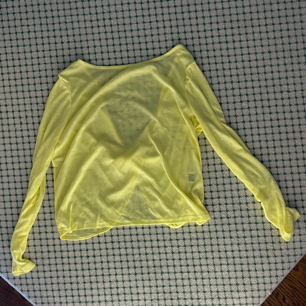 Yellow Sheer Women's Top